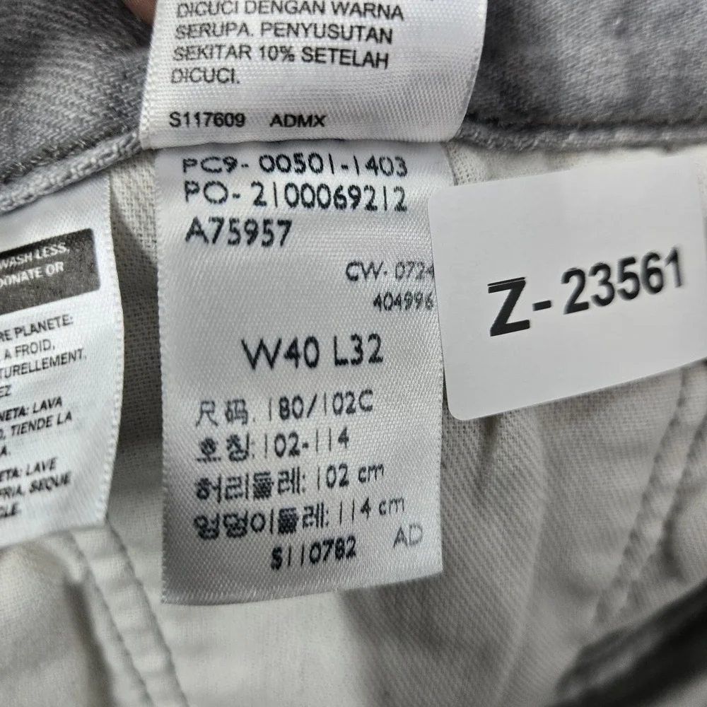 Levi's 501 Men Jeans 40X32 Gray Denim Original Fit Straight Leg 30